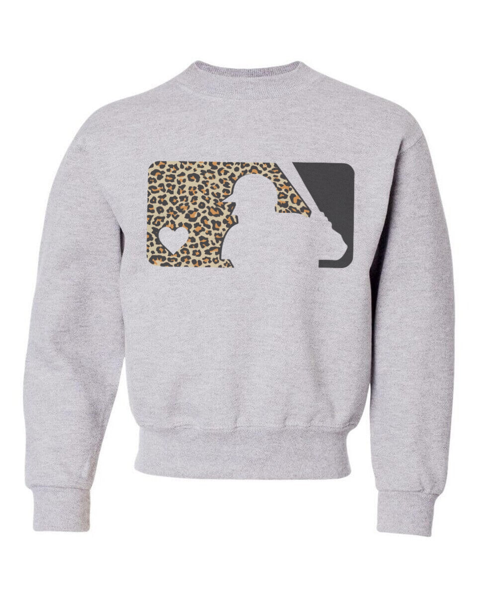 Leopard Baseball Toddler Youth Sweatshirt